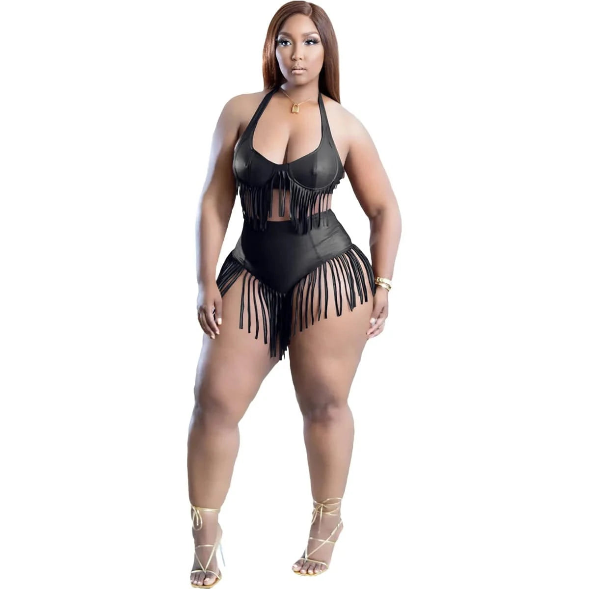 High quality Sexy Top 2 Piece Shorts Set Mujer Outfits for Tassel Club Two Pieces Set Women Sets Hot Shorts