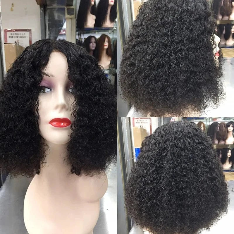 High Quality Super Double Drawn Full Tip Lace Closure Wig Cuticle Aligned Brazilian Virgin Hair Wigs