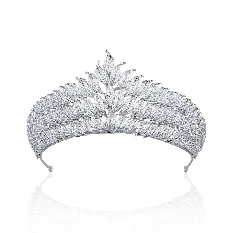 High Quality White Colors Crystal Tiaras Gorgeous Bride Princess Crown