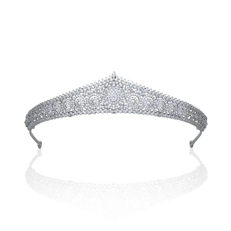 High Quality White Colors Crystal Tiaras Gorgeous Bride Princess Crown