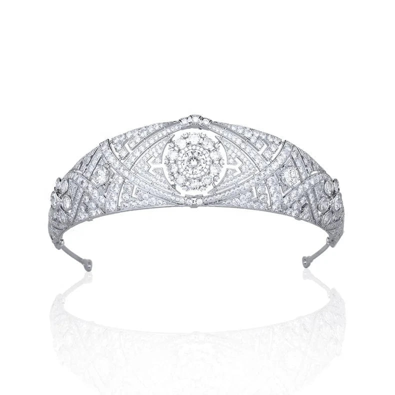 High Quality White Colors Crystal Tiaras Gorgeous Bride Princess Crown