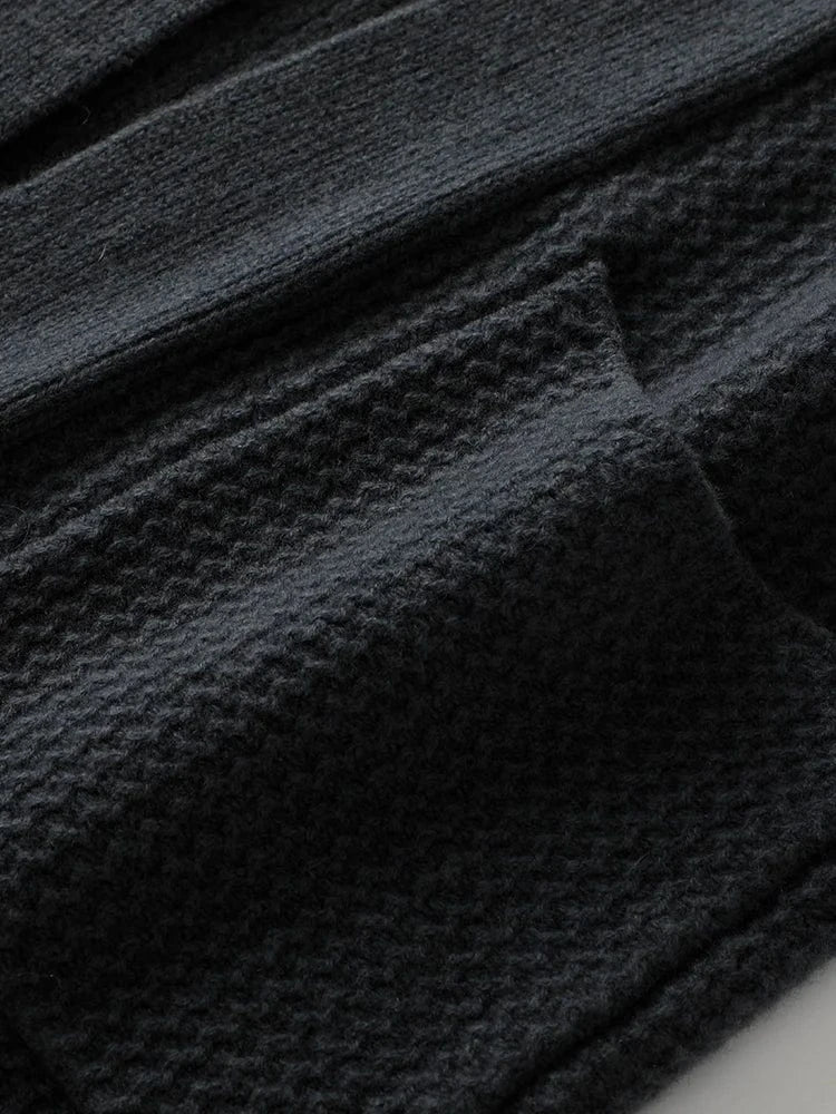 High Quality Women Cashmere Long Cardigan Autumn Winter Thick Casual Loose Style Sweater 100% Merino Wool Knitwear Korean Tops