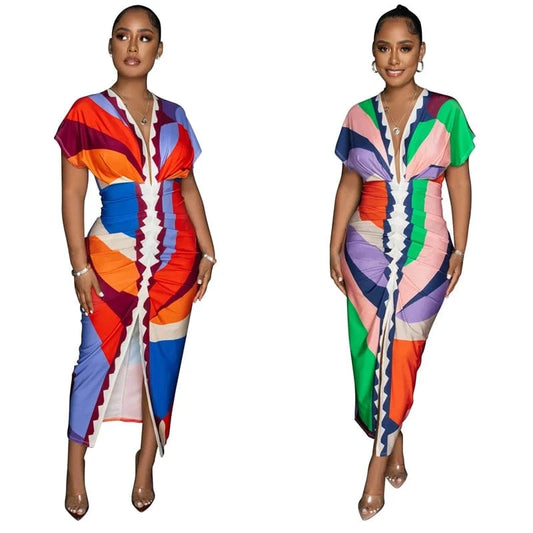 high quality women fall modest short sleeve knit long casual dress 2023 women lady elegant summer casual party outfit for women