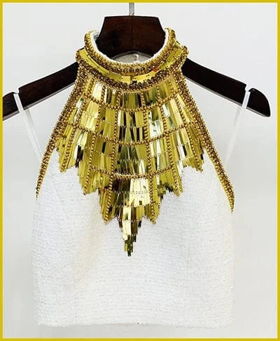 HIGH STREET Newest 2025 F/W Designer Skirts Women's Stunning Metallic Diamonds Strass Handwork Beaded Tweed Mini Skirt