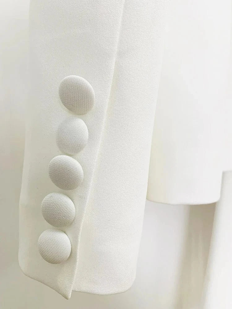 HIGH STREET Newest 2025 F/W Fashion Designer Runway Suit Set Women's Slim Fitting Colors Strass Diamonds Beaded Blazer Pants Set