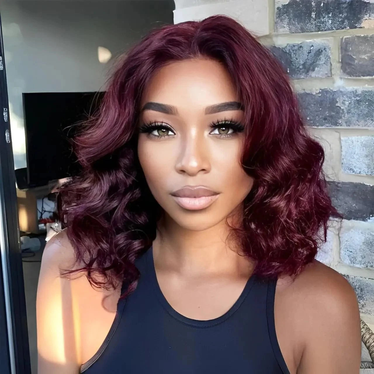 Highlight Short Body Wave Bob 4x4 Lace Frontal Human Hair Wigs Cheap Brazilian Virgin Human Hair Wigs