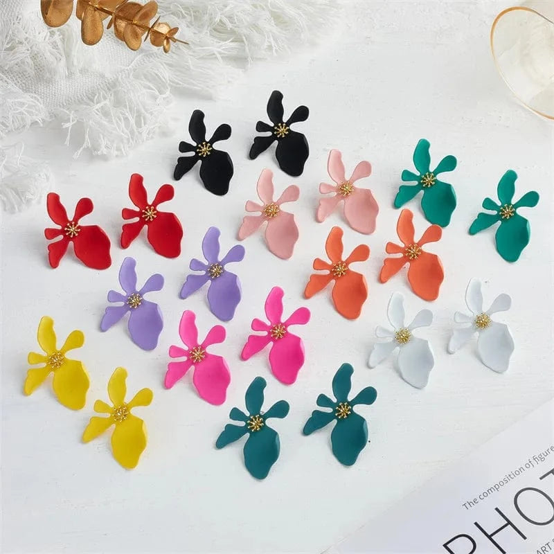 Holiday Style Macaron Color Petals Earrings For Women Summer Fashion Earrings Jewelry Party Wedding Gifts Earrings