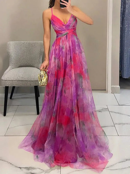 Hollow Fashion 2025 Loungewear Dress, Women Summer Elegant Sleeveless V - Neck Party Dress, Backless Lace - Up Simple Ladies Dress - SN Wigs & More