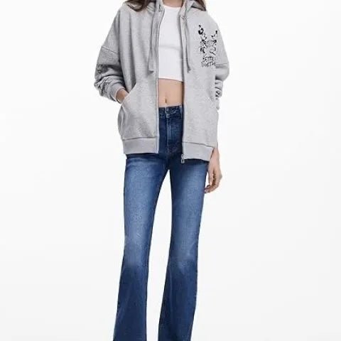 Hooded Cardigan With Zipper Front Cartoon Print On Soft Cotton Blend For Casual Everyday Style - SN Wigs & More