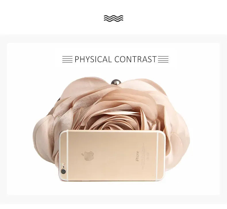 Hot Sale Evening Bag Flower Bride Small Purse Full Dress Party Handbag Wedding Wallet Women Floral Chain Lady Clutches EB034
