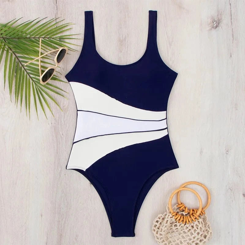 Hot sale new styles one-piece swimsuits wholesale sexy factory low price splice backless low cut bikinis custom LOGO and styles
