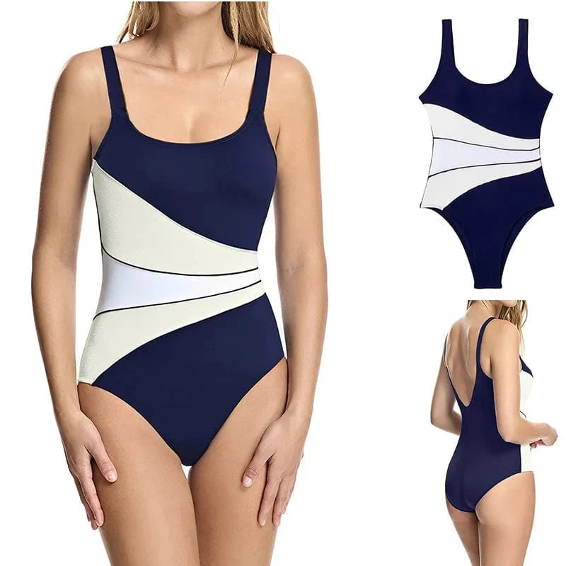 Hot sale new styles one-piece swimsuits wholesale sexy factory low price splice backless low cut bikinis custom LOGO and styles