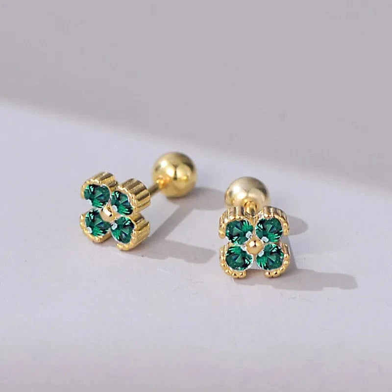 Hot Sale Pure Fine Earrings Zircon Ear stud S925 Sterling Silver CZ Flower Trendy Stud Earrings Jewelry For Women gift jewelry