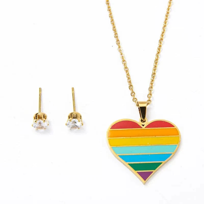 Hot Sale Red Fruit Strawberry Earrings And Necklace Set Stainless Steel Enamel Cherry Pendant Strawberry Necklace