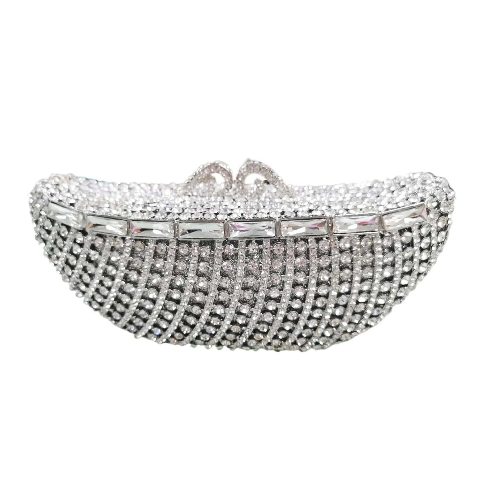 Hot sales 2024 Boat Shaped Clutch Bag Wedding Purse Luxury Evening Crystal Party Stone Ladies Clutches Bag for Women