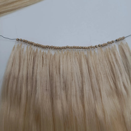 Hot sell in china hair extension most popular virgin customized colour invisible feather hair extensions weft human