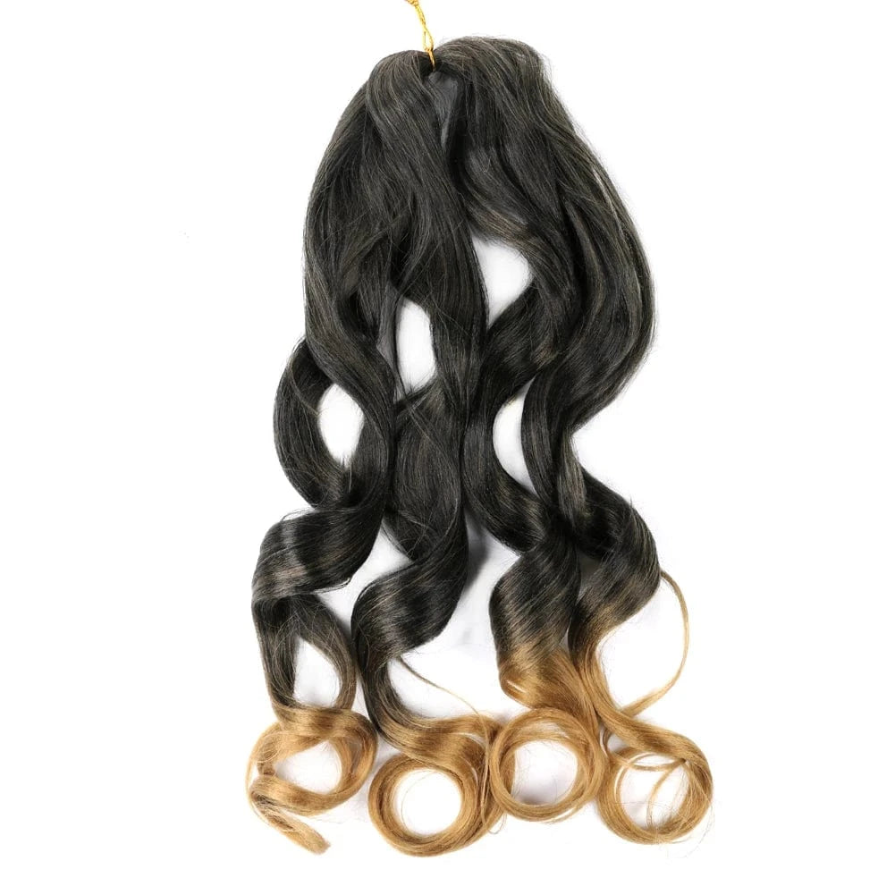 Hot sell  Synthetic deep hair bulk crochet braids 150g french curls synthetic braiding hair