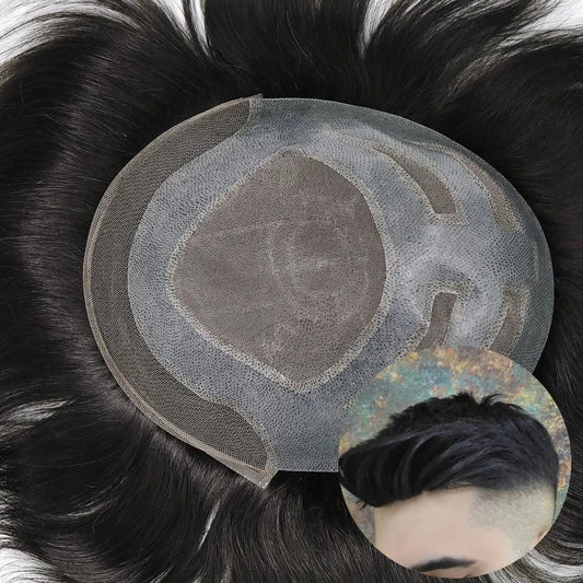 Hot selling cheaper fine mono lace top men toupee human hair piece male cheap replacement system