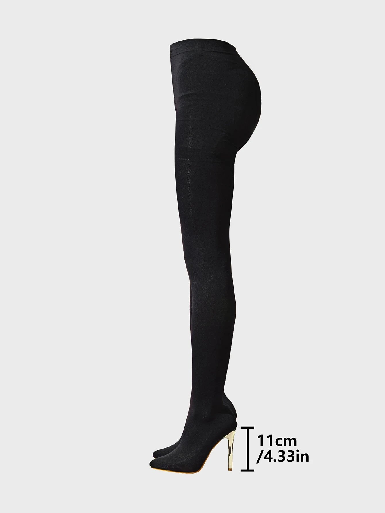 Hot-selling pointed stiletto-heel pantyhose shoes one-piece Street show fashion European and American sexy women's shoes 2024