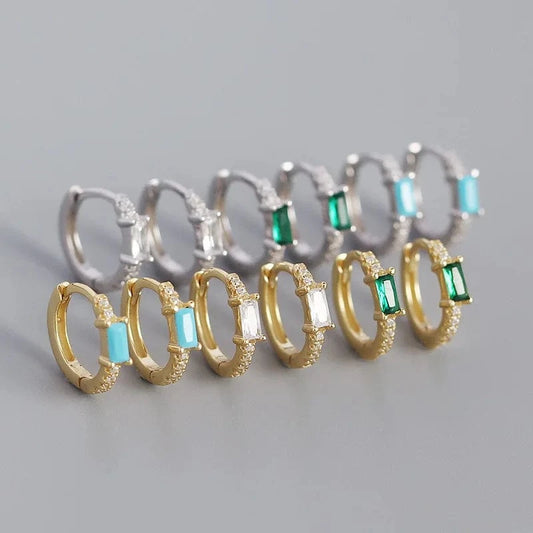 Hot Selling S925 Sterling Silver Circular Micro Pave Zircon Personality Fashion Earring Jewelry For Women hoop earrings jewelry