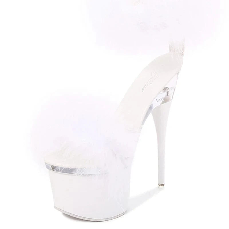 Hot Selling Women Heel Shoes Sexy Stilettos Platform Sandals 18 CM High Heels Night Club Ladies Sandals