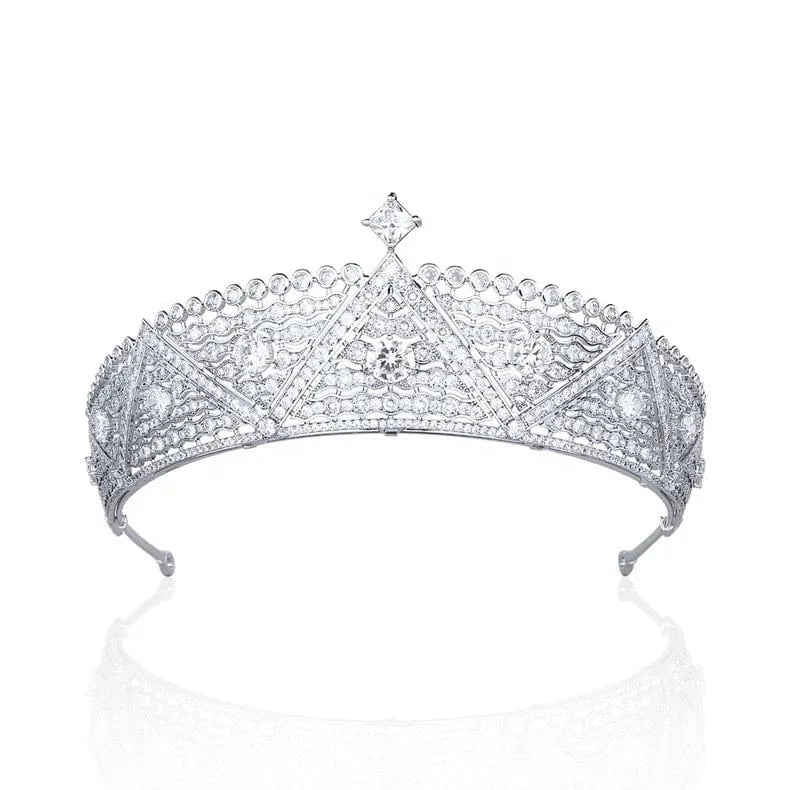 hot selling women statement jewelry cubic zircon tiara bridal accessories crown
