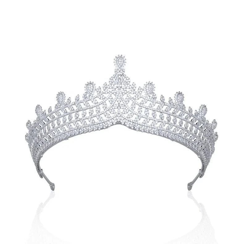 hot selling women statement jewelry cubic zircon tiara bridal accessories crown
