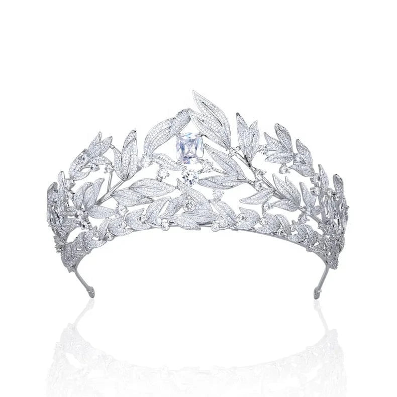 hot selling women statement jewelry cubic zircon tiara bridal accessories crown
