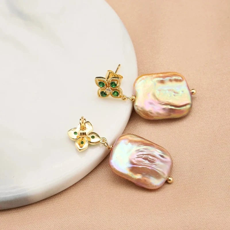 Hotsale Cheap Instagram Bee Earrings 18k Gold Plated Pearl Drop Earrings For Women Lovely Fine Jewelry Wholesale