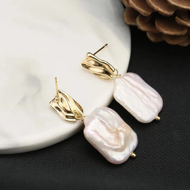 Hotsale Cheap Instagram Bee Earrings 18k Gold Plated Pearl Drop Earrings For Women Lovely Fine Jewelry Wholesale