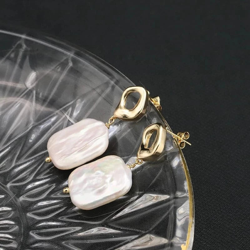 Hotsale Cheap Instagram Bee Earrings 18k Gold Plated Pearl Drop Earrings For Women Lovely Fine Jewelry Wholesale