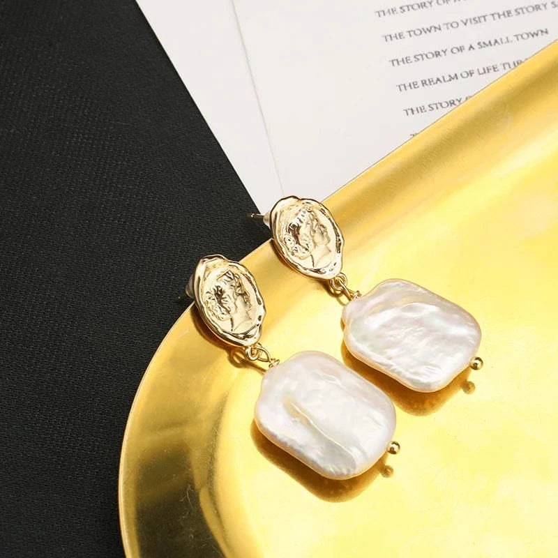 Hotsale Cheap Instagram Bee Earrings 18k Gold Plated Pearl Drop Earrings For Women Lovely Fine Jewelry Wholesale