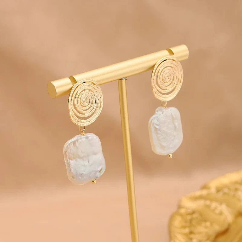 Hotsale Cheap Instagram Bee Earrings 18k Gold Plated Pearl Drop Earrings For Women Lovely Fine Jewelry Wholesale