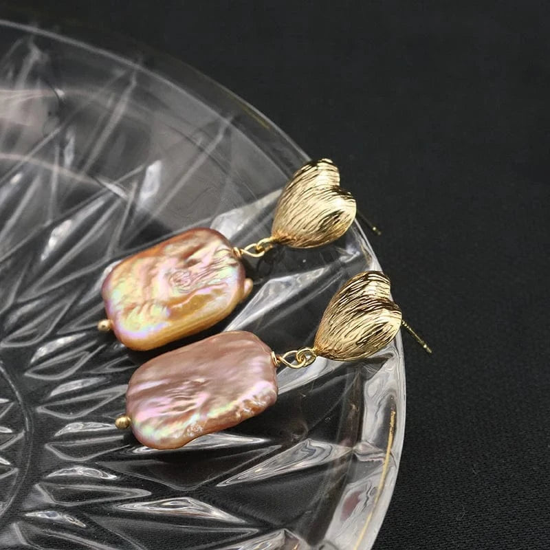 Hotsale Cheap Instagram Bee Earrings 18k Gold Plated Pearl Drop Earrings For Women Lovely Fine Jewelry Wholesale