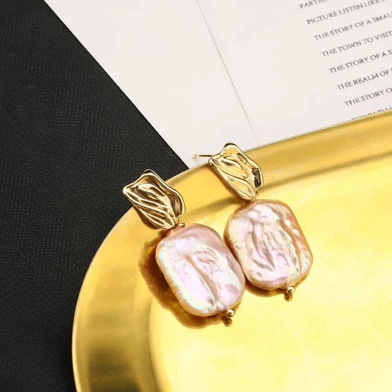 Hotsale Cheap Instagram Bee Earrings 18k Gold Plated Pearl Drop Earrings For Women Lovely Fine Jewelry Wholesale