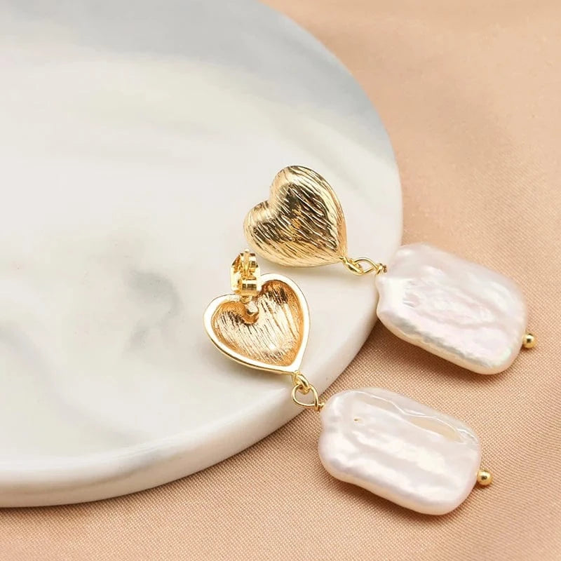 Hotsale Cheap Instagram Bee Earrings 18k Gold Plated Pearl Drop Earrings For Women Lovely Fine Jewelry Wholesale