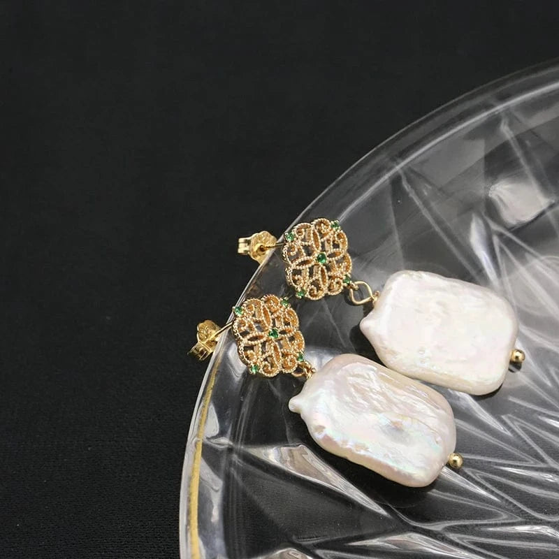 Hotsale Cheap Instagram Bee Earrings 18k Gold Plated Pearl Drop Earrings For Women Lovely Fine Jewelry Wholesale