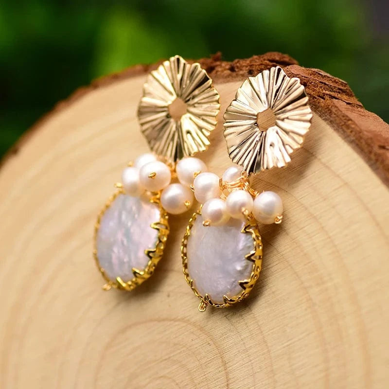 Hotsale Cheap Instagram Bee Earrings 18k Gold Plated Pearl Drop Earrings For Women Lovely Fine Jewelry Wholesale