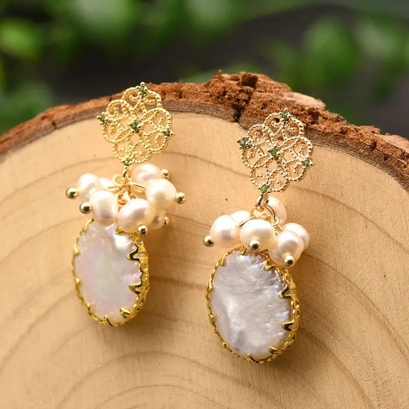 Hotsale Cheap Instagram Bee Earrings 18k Gold Plated Pearl Drop Earrings For Women Lovely Fine Jewelry Wholesale