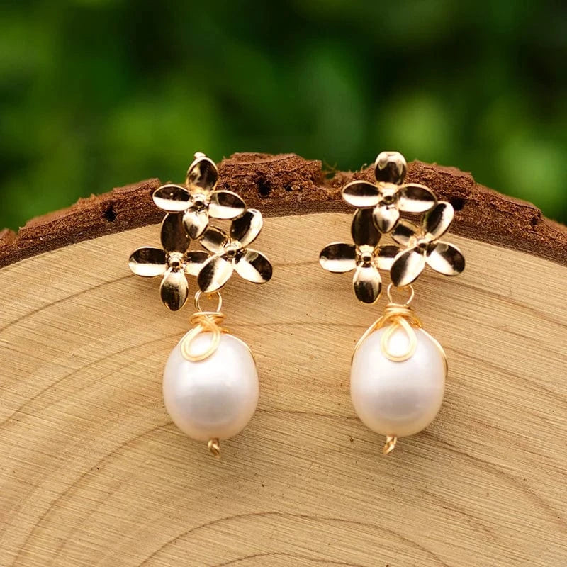 Hotsale Cheap Instagram Bee Earrings 18k Gold Plated Pearl Drop Earrings For Women Lovely Fine Jewelry Wholesale