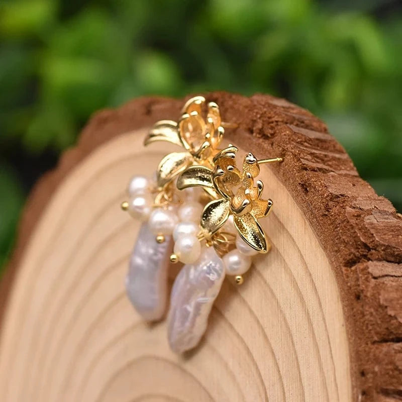 Hotsale Cheap Instagram Bee Earrings 18k Gold Plated Pearl Drop Earrings For Women Lovely Fine Jewelry Wholesale