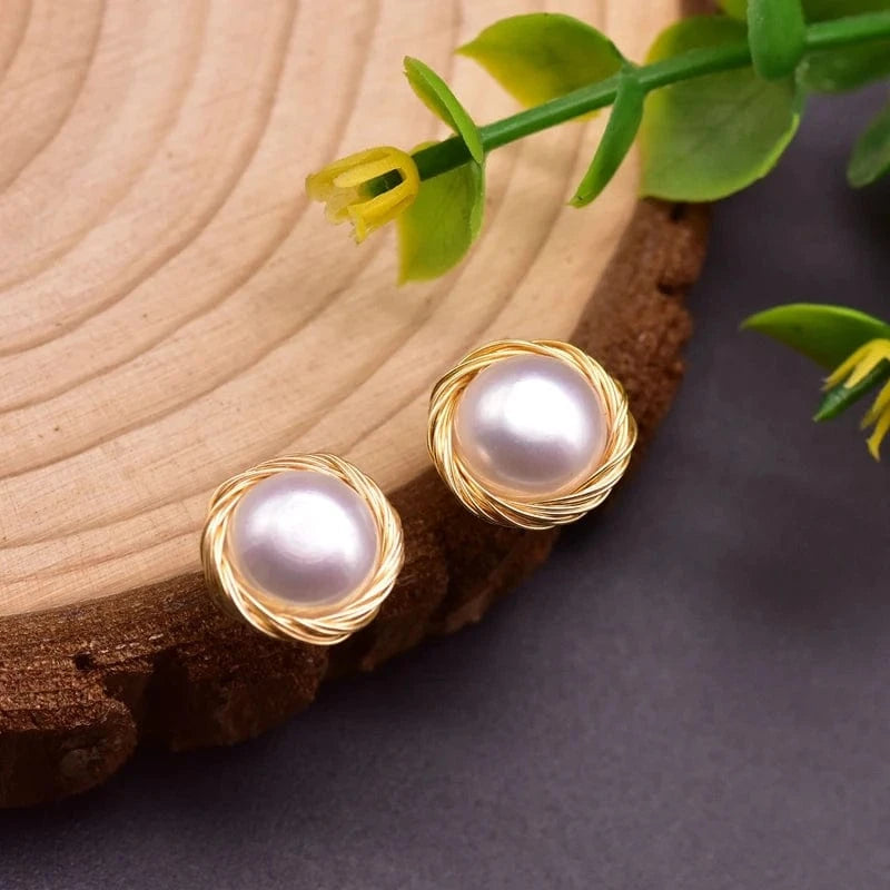 Hotsale Cheap Instagram Bee Earrings 18k Gold Plated Pearl Drop Earrings For Women Lovely Fine Jewelry Wholesale