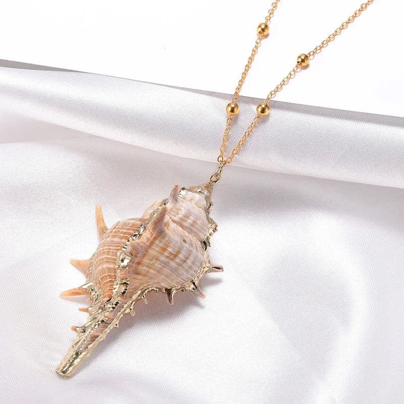 HOVANCI Ocean Series Jewelry Real Natural SeaShell Necklace Pendant For Women 7 Abalone Shell Necklace