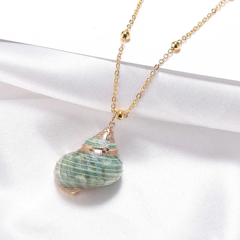 HOVANCI Ocean Series Jewelry Real Natural SeaShell Necklace Pendant For Women 7 Abalone Shell Necklace