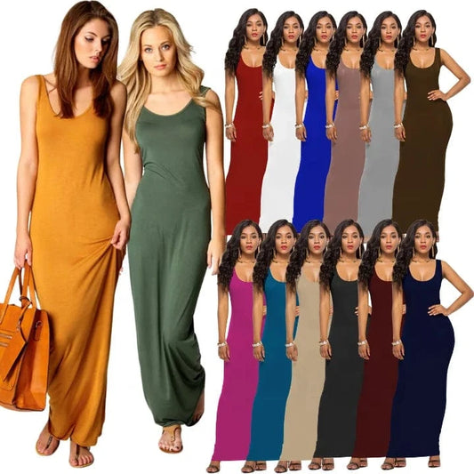 Huiya New fashion arrival plus size stretchy vintage dress elegant long party dress bodycon sundresses women summer 2022