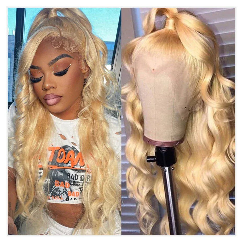 Human Hair Full Lace Blonde Lace Front Wig Human Hair 360 Lace Frontal Wig 613 13x6 Hd Lace Frontal Wig Brazilian Body Wave Wigs - SN Wigs & More