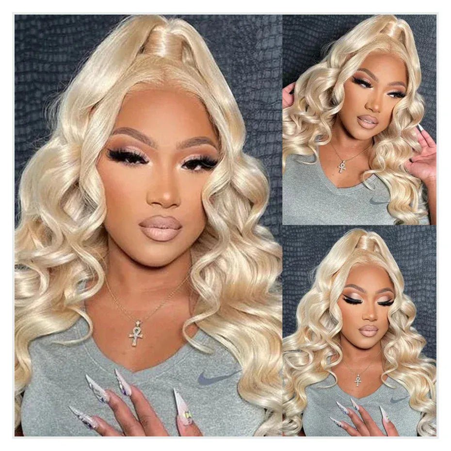 Human Hair Full Lace Blonde Lace Front Wig Human Hair 360 Lace Frontal Wig 613 13x6 Hd Lace Frontal Wig Brazilian Body Wave Wigs - SN Wigs & More