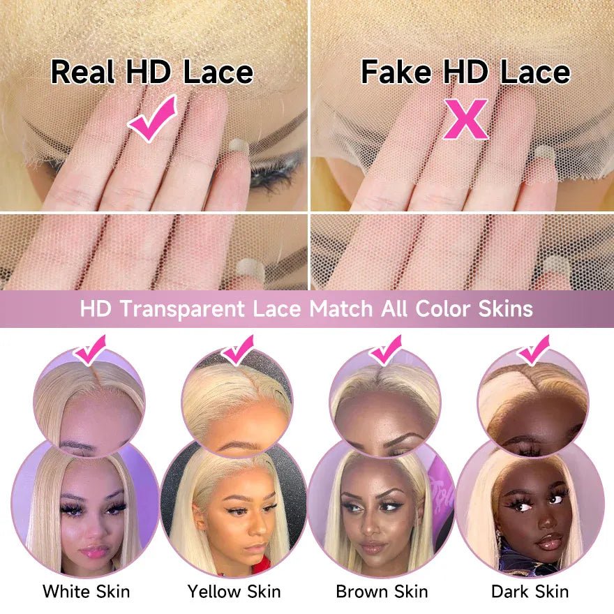 Human Hair Full Lace Blonde Lace Front Wig Human Hair 360 Lace Frontal Wig 613 13x6 Hd Lace Frontal Wig Brazilian Body Wave Wigs - SN Wigs & More