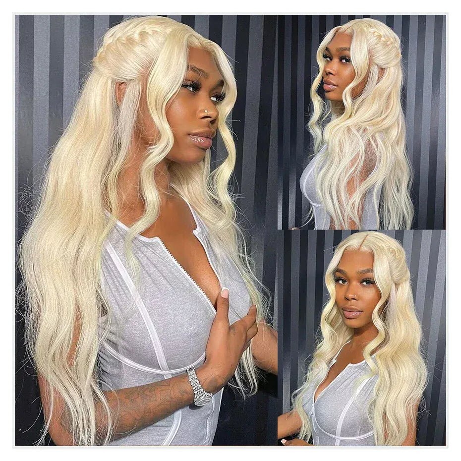 Human Hair Full Lace Blonde Lace Front Wig Human Hair 360 Lace Frontal Wig 613 13x6 Hd Lace Frontal Wig Brazilian Body Wave Wigs - SN Wigs & More