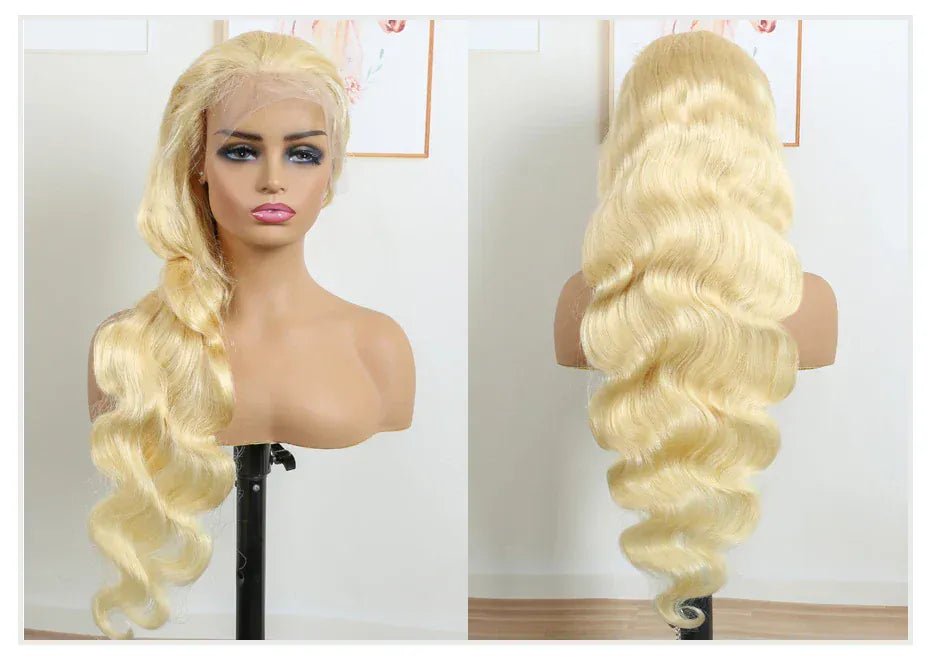 Human Hair Full Lace Blonde Lace Front Wig Human Hair 360 Lace Frontal Wig 613 13x6 Hd Lace Frontal Wig Brazilian Body Wave Wigs - SN Wigs & More